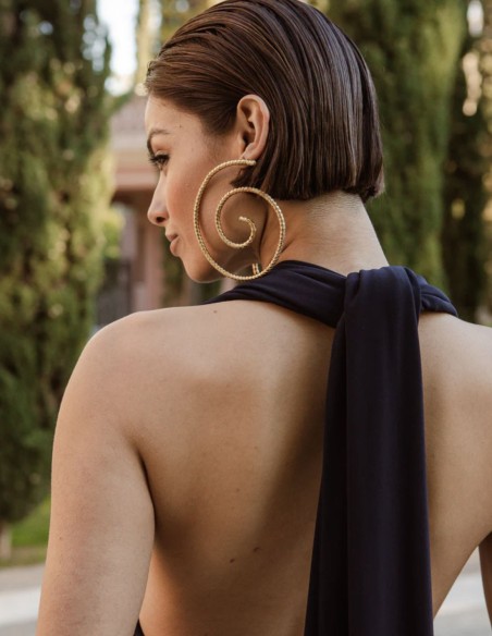 Long party jumpsuit with multi-position neckline