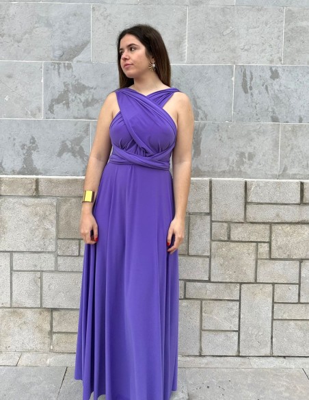 Multi-position evening long dress