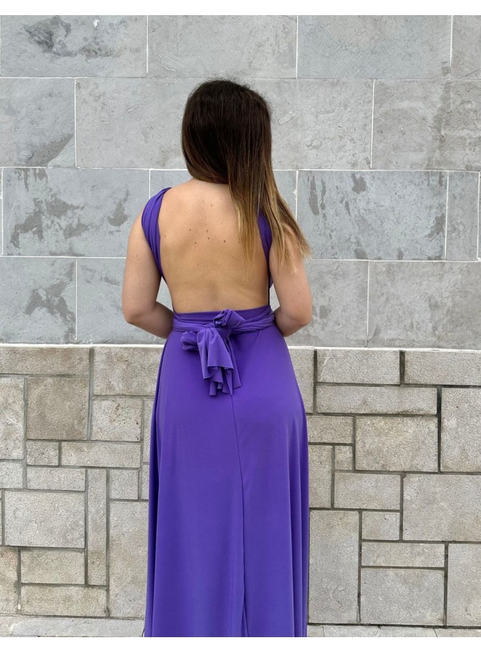 Multi-position evening long dress