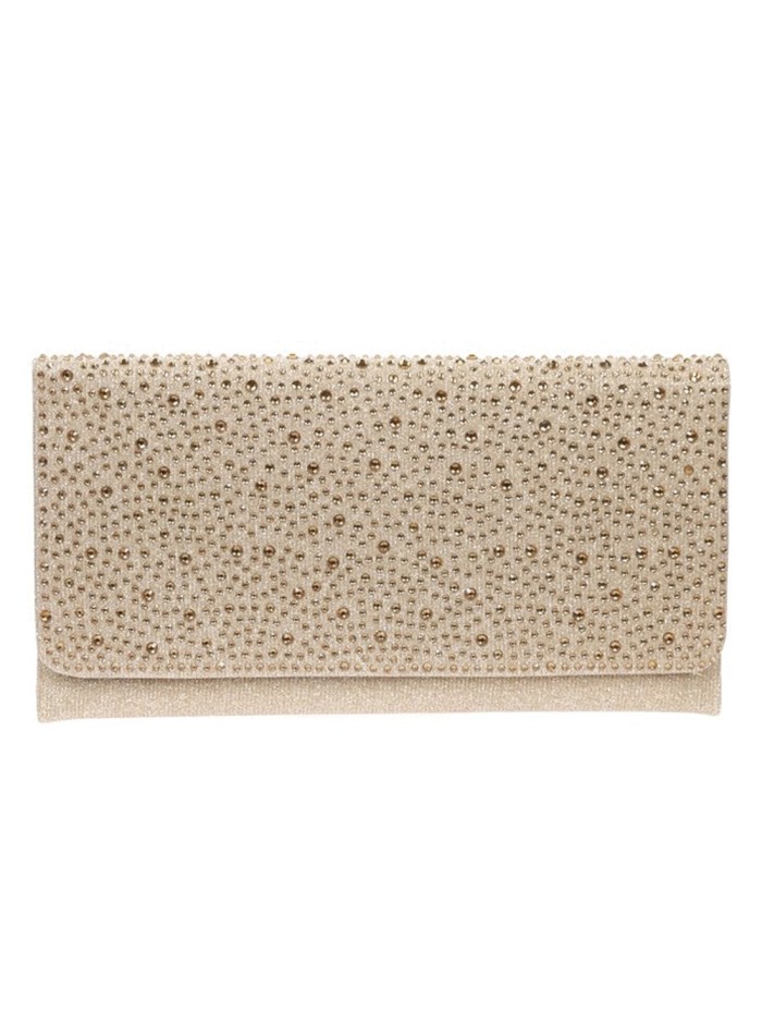 Evening clutch with rhinestones purple