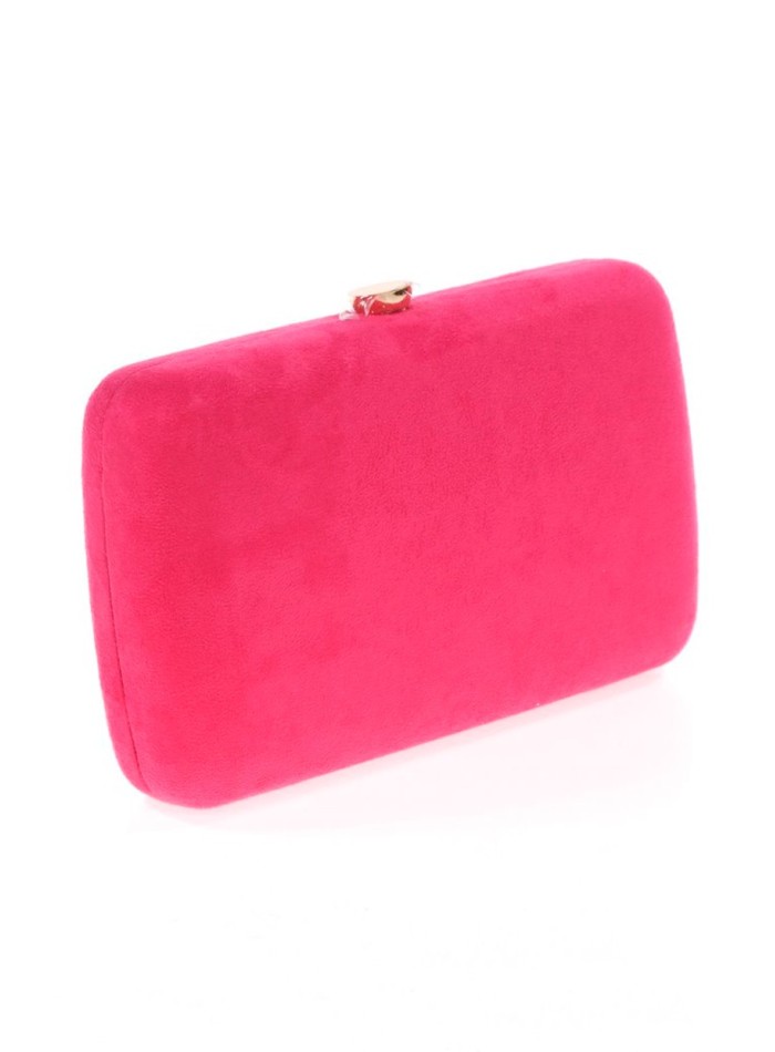 Bolso de fiesta de antelina con broche joya...