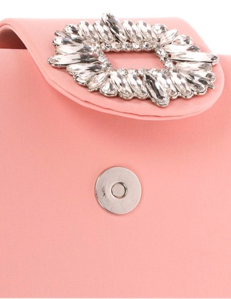 Party handbag with jewel brooch - Invitada Perfecta