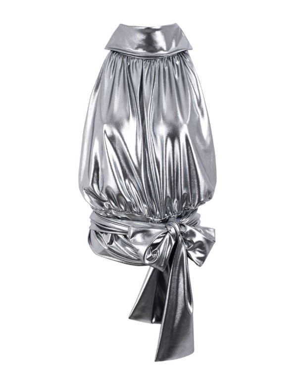 Metallic draped party top 2