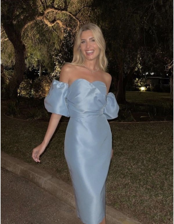 Robe de soirée à encolure cache-coeur - Teresa Andrés...