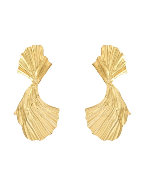 Gold plated party earrings in the shape of a bow