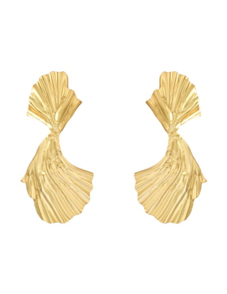 Gold plated party earrings in the shape of a bow