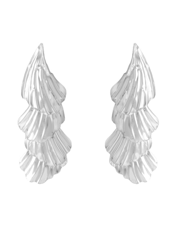 Silver plated overlay party earrings
