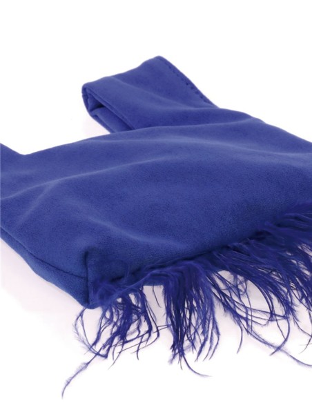 Sac à main japonais en daim avec plumes