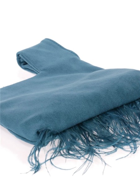 Sac à main japonais en daim avec plumes