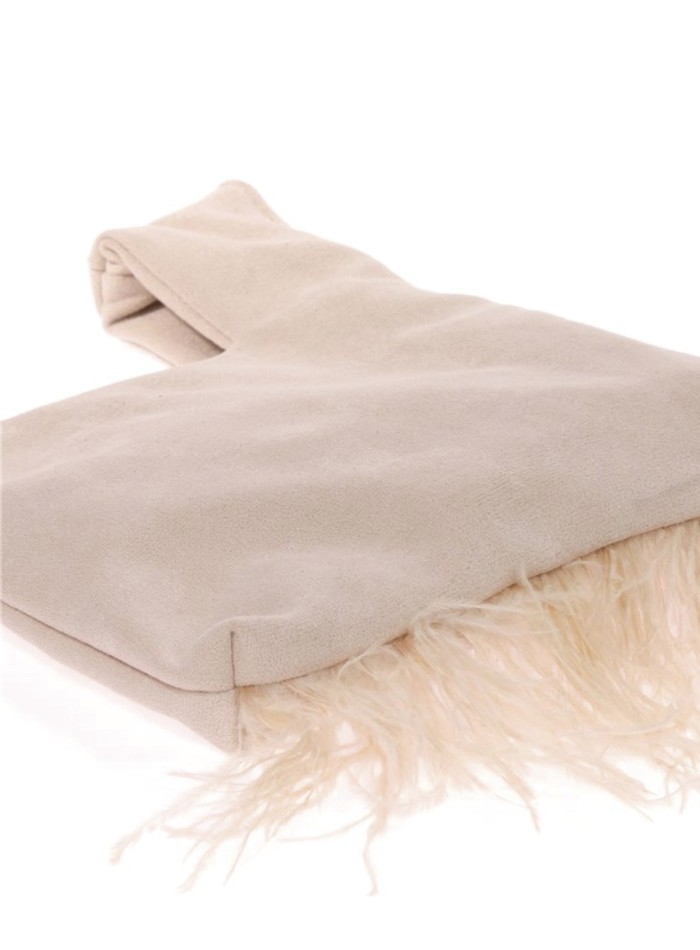 Sac à main japonais en daim avec plumes