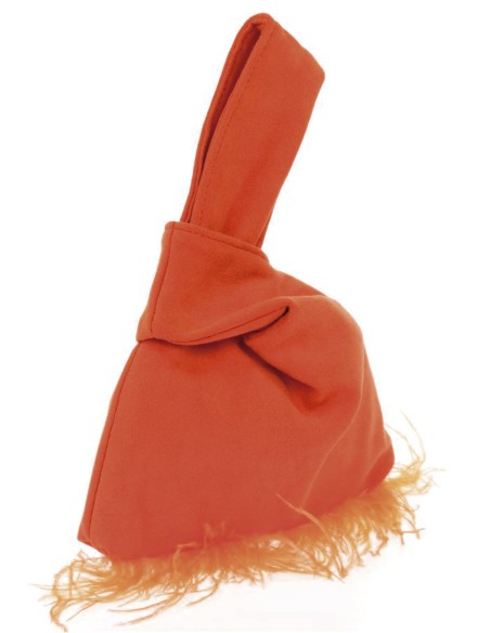 Sac à main japonais en daim avec plumes