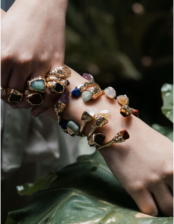 Golden brown natural stone bracelet 2