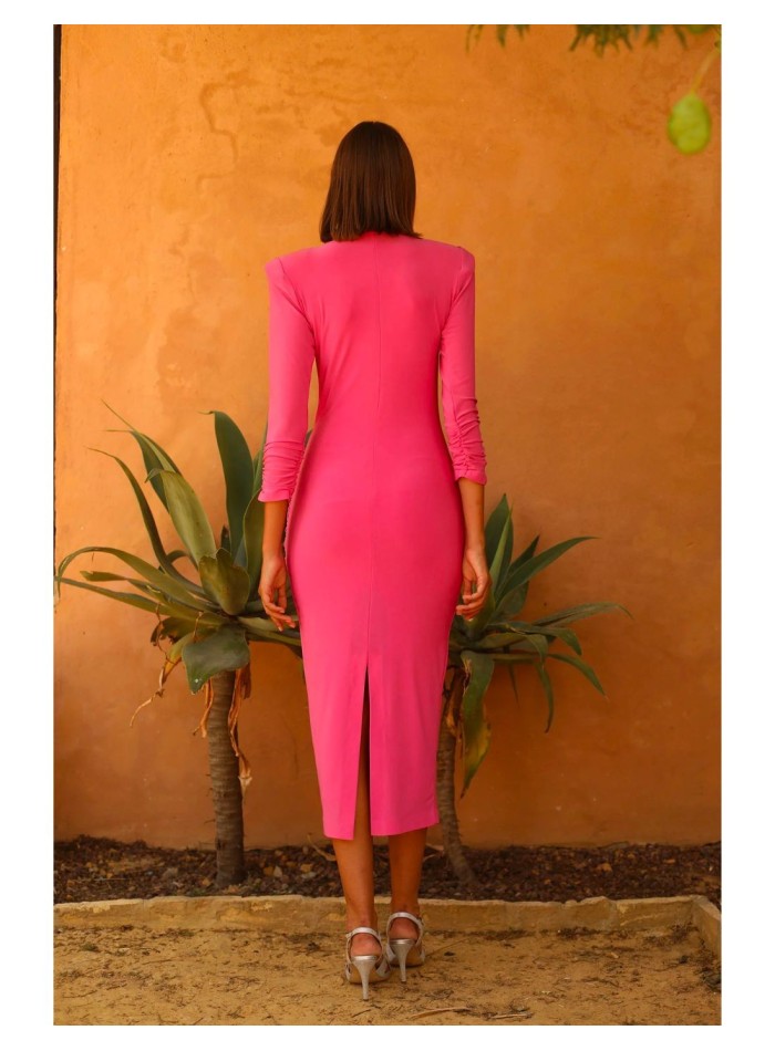 vestido cruzado en v espalda