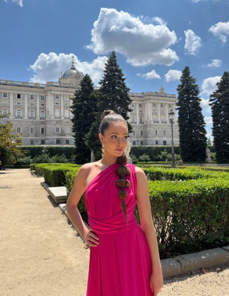 Multi-position evening long dress