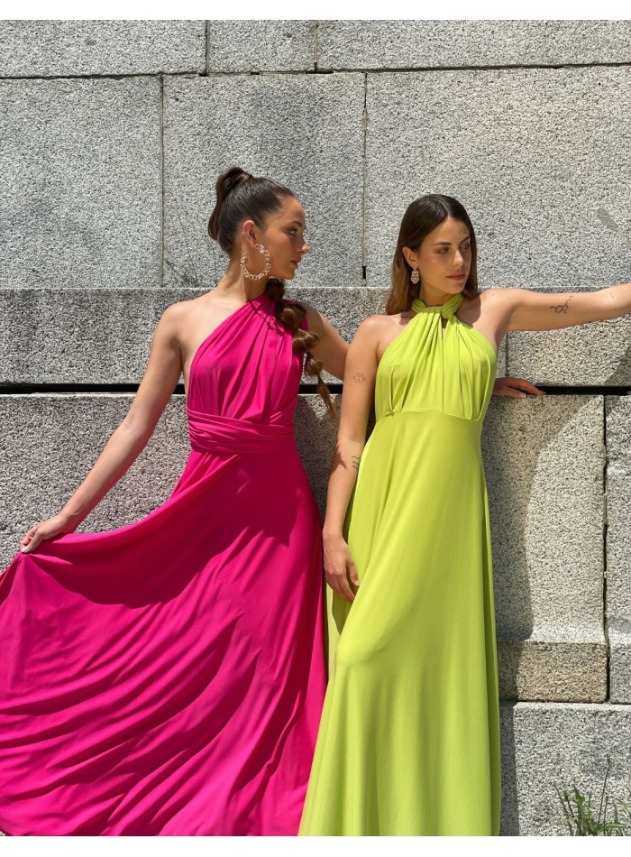 Multi-position evening long dress