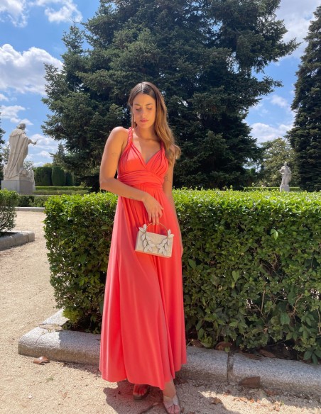 Multi-position evening long dress