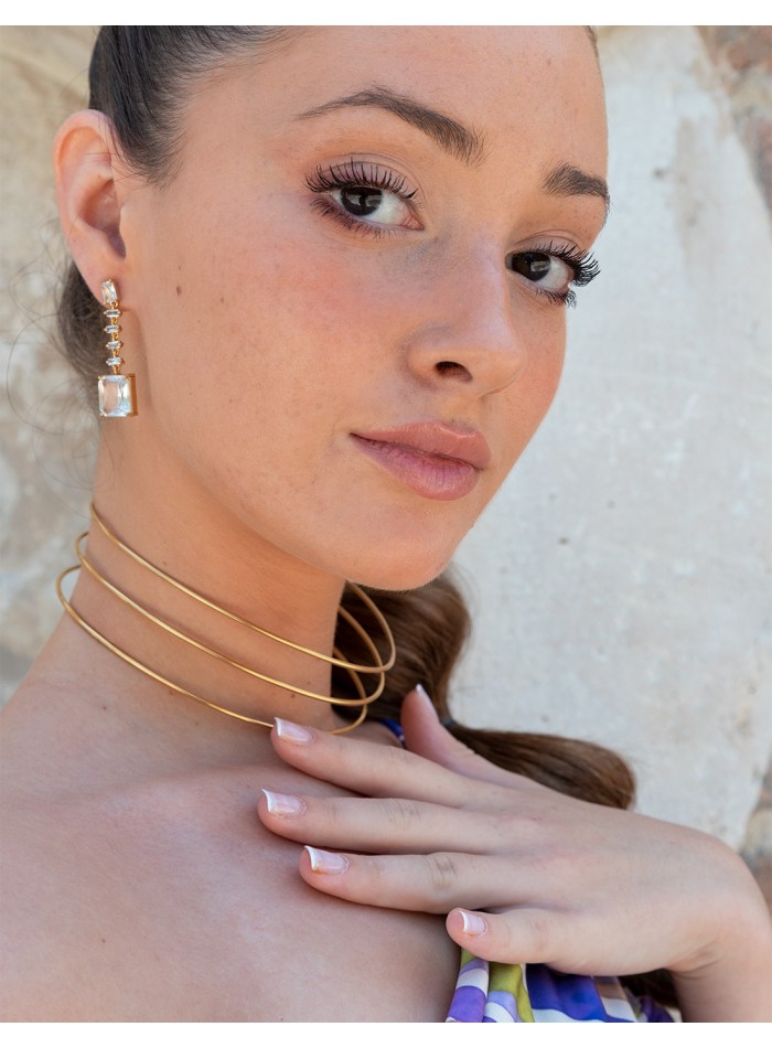 Triple gold plated choker