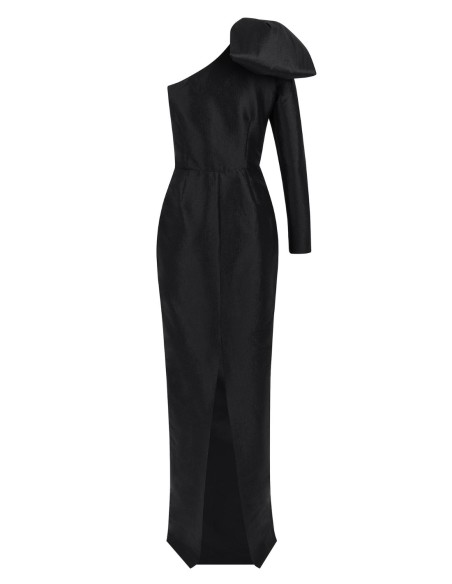 Robe longue de fête à encolure asymétrique et dentelle - Teresa Andrés Gonzalvo