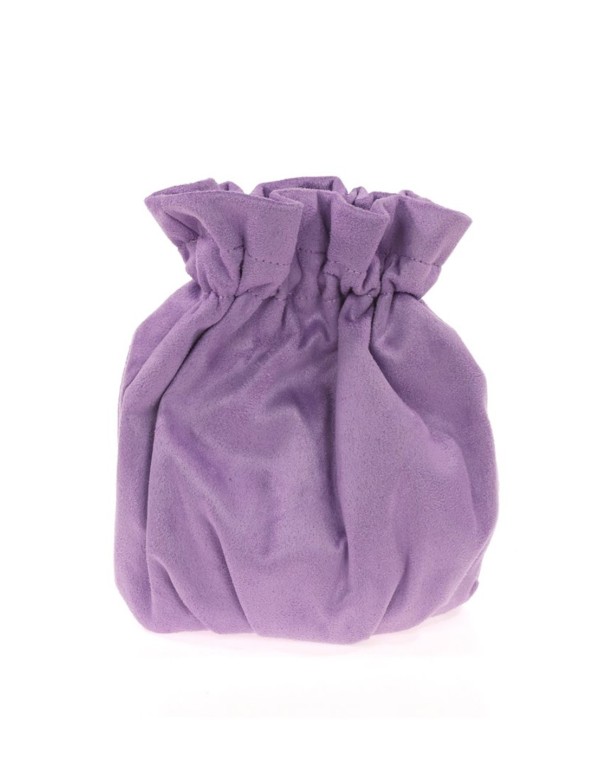 Suede effect bowler bag with chain