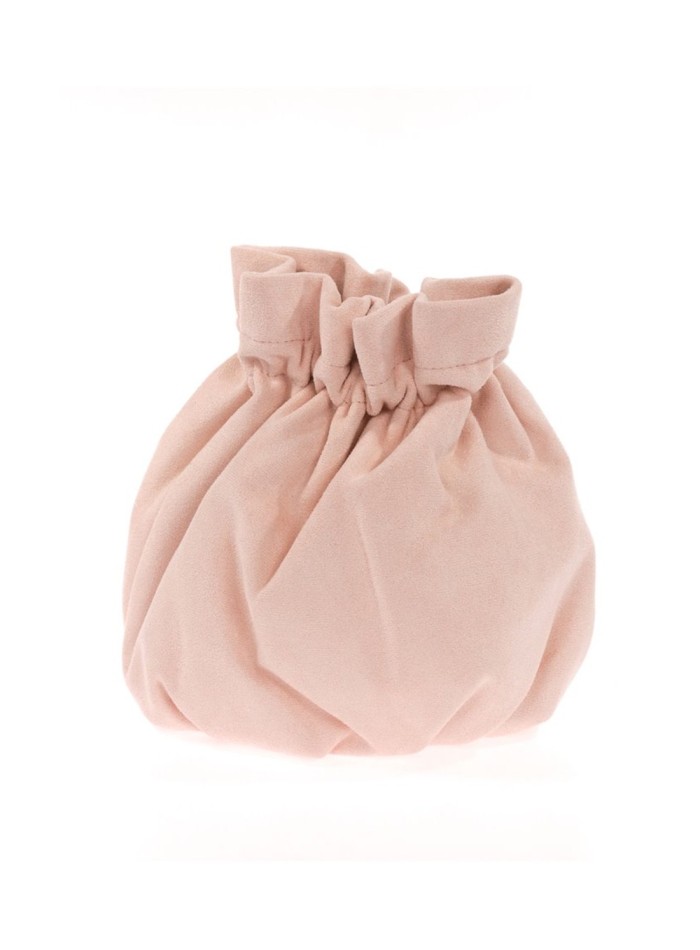 Bolso bombonera efecto ante con cadena