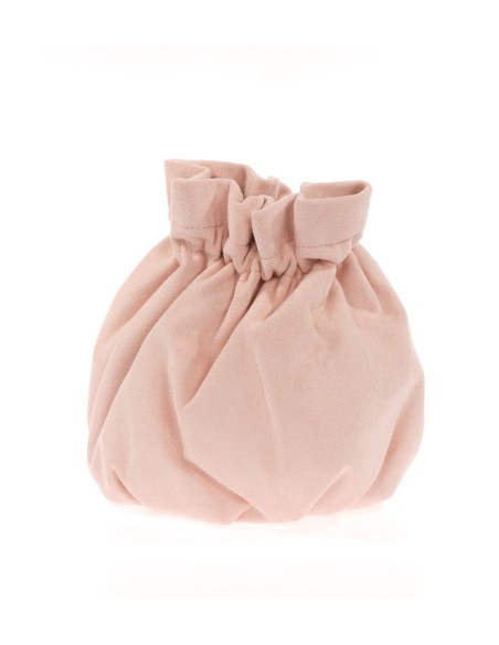 Suede effect bowler bag with chain