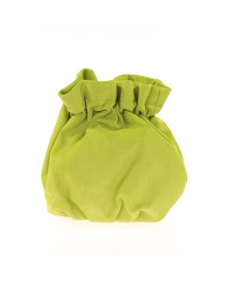 Bolso bombonera efecto ante con cadena