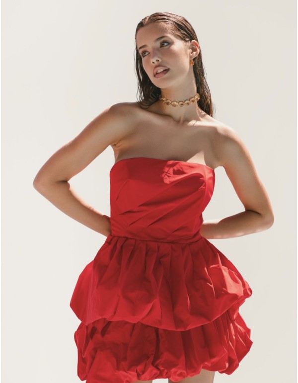 Robe courte de soirée à bretelles