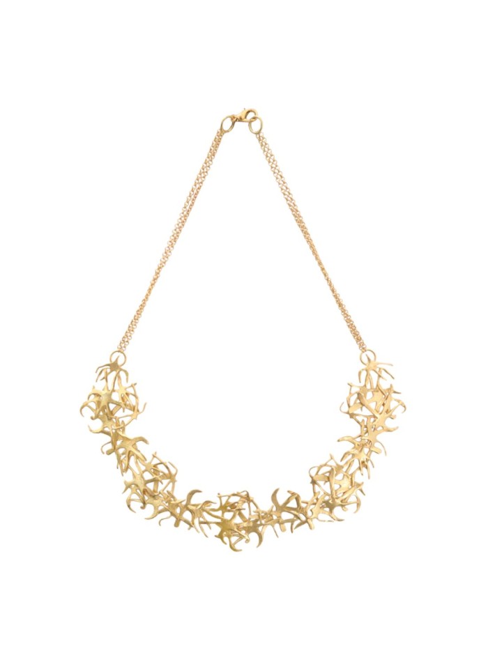 Collar dorado con adorno estrellas de mar