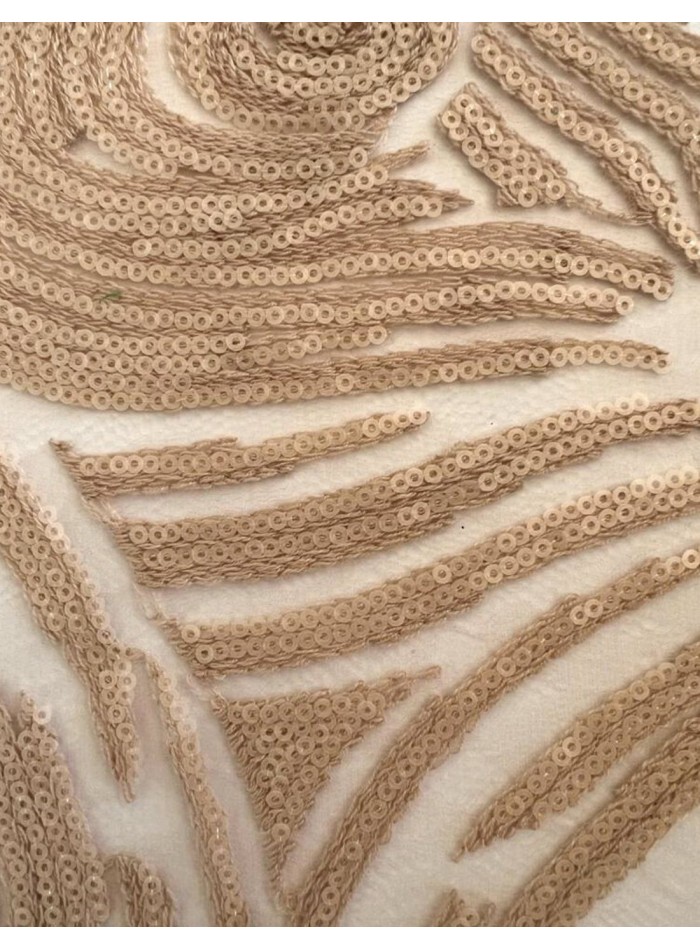 Long party dress embroidered with sequins