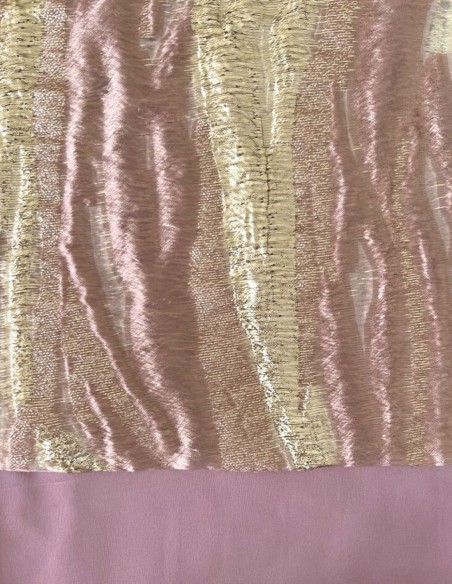 Vestido de fiesta largo bordado cuerpo cut-out