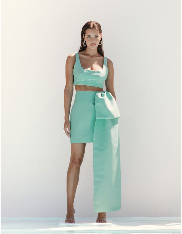 Short party skirt with a bow 2