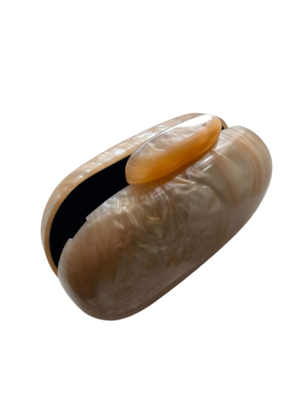 Peach mother of pearl party bag 2