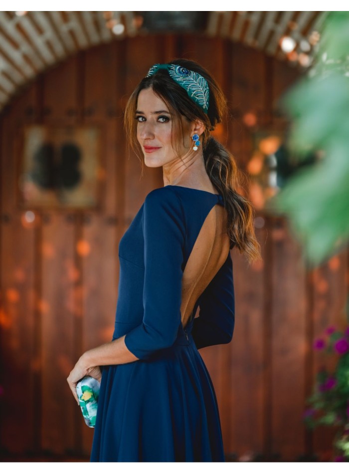 Vestido de fiesta midi con espalda descubierta...