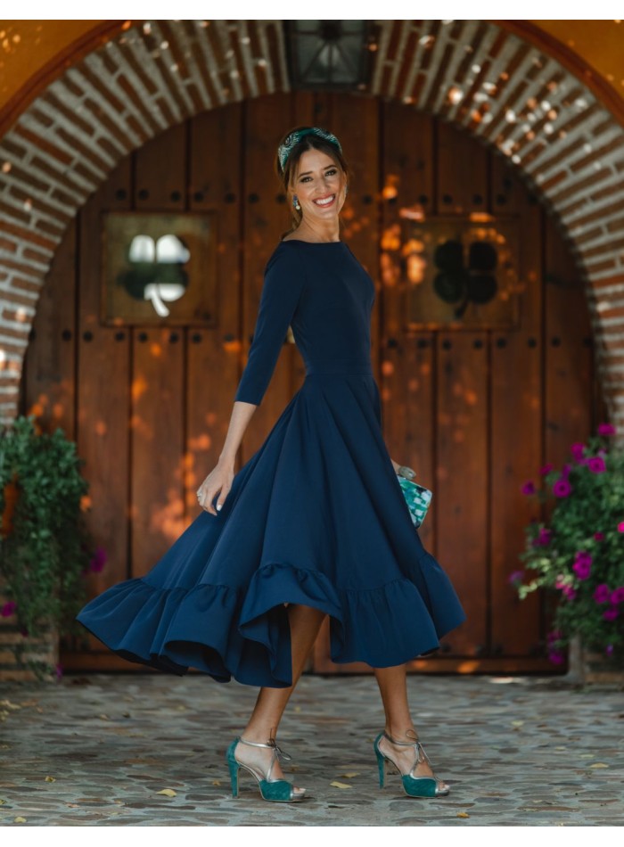 Robe de soirée midi avec dos ouvert - Invitada...