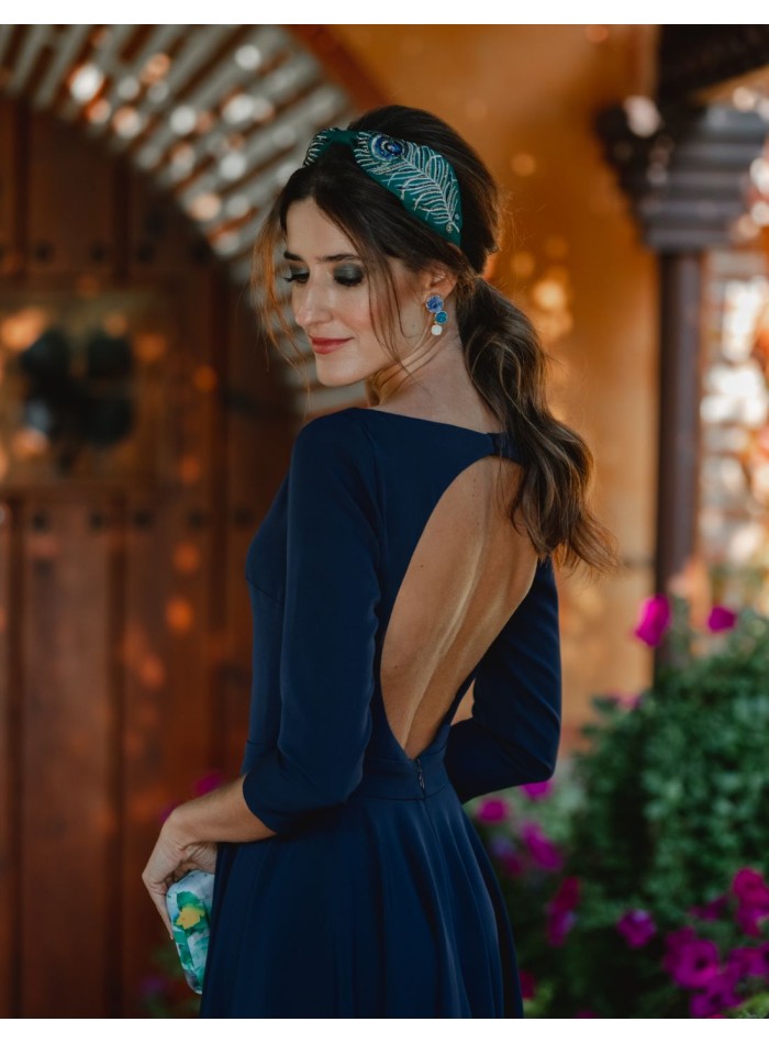 Robe de soirée midi avec dos ouvert - Invitada...