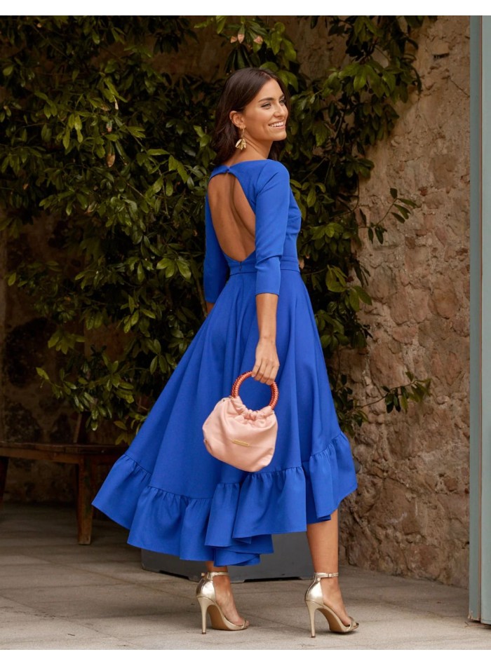 Vestido de fiesta midi con espalda descubierta...