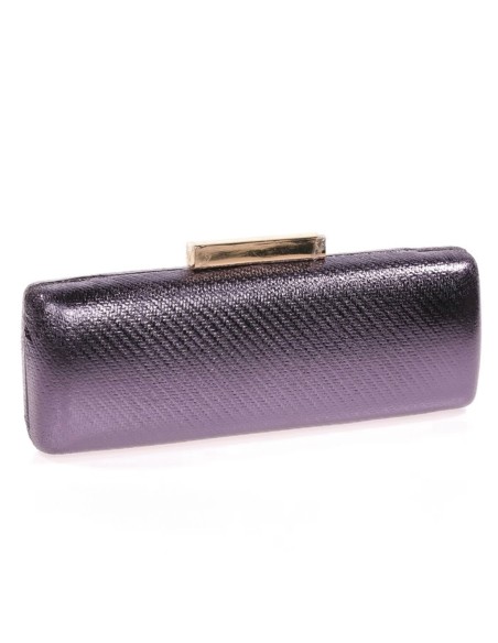 Bolso de mano alargado metalizado