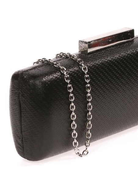 Bolso de mano alargado metalizado