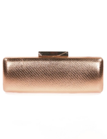 Bolso de mano alargado metalizado
