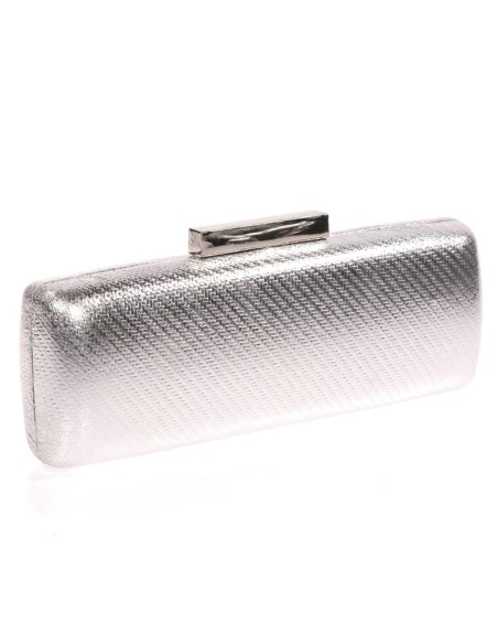 Bolso de mano alargado metalizado