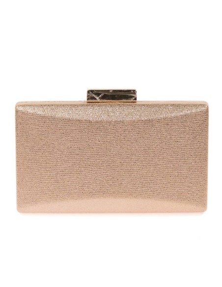 Metallized fabric evening clutch bag