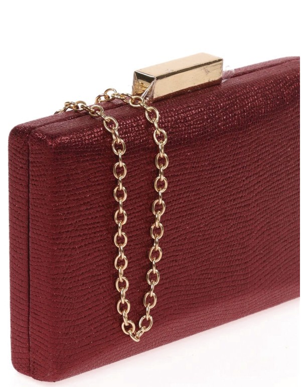 bolso de fiesta invitada tejido metalizado