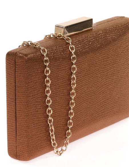 Bolso de fiesta de tejido metalizado