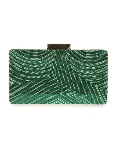 clutch de fiesta para invitadas en color verde.