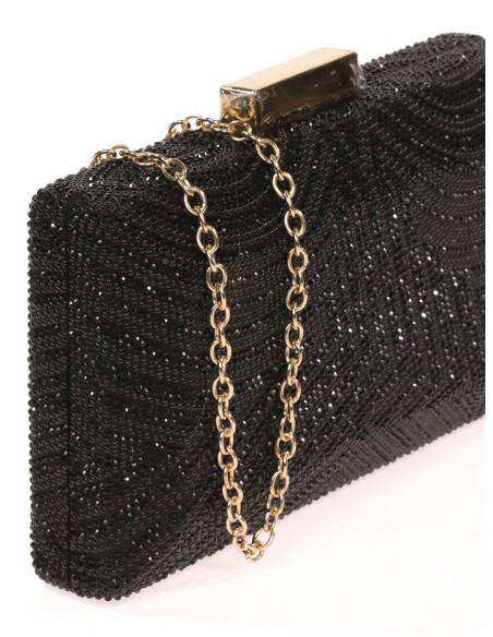 bolso de fiesta negro de pedreria un perfecto fondo de armario.