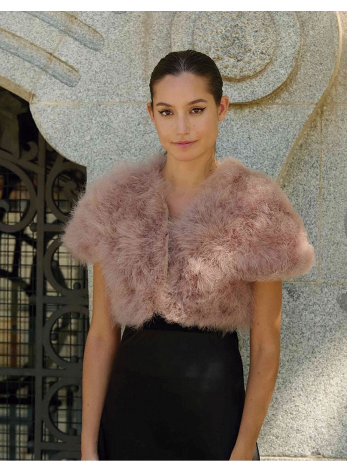 Ostrich feather vest