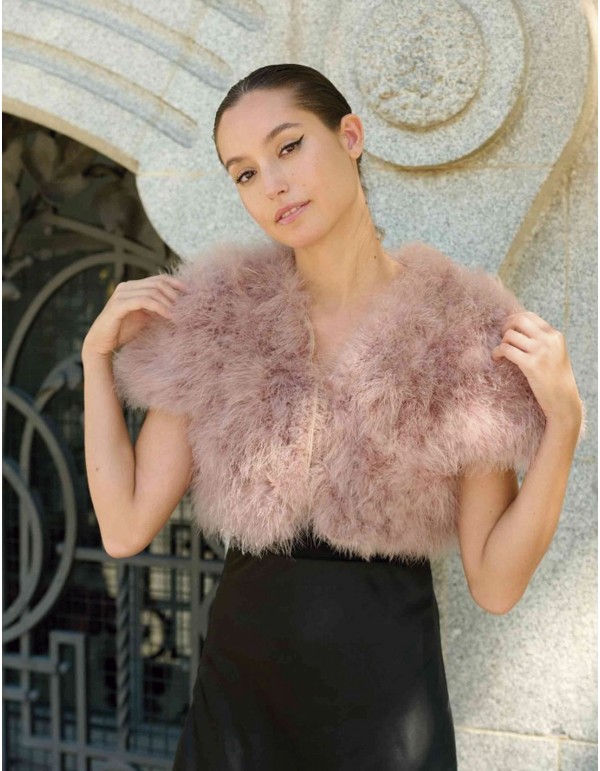 Ostrich feather vest 2