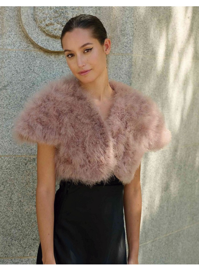 Ostrich feather vest
