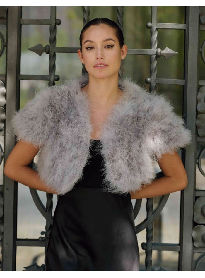 Ostrich feather vest