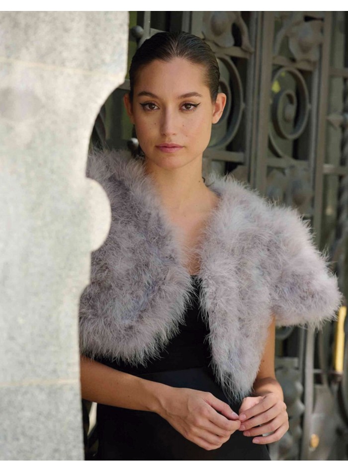 Ostrich feather vest
